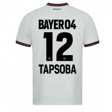 Bayer Leverkusen Edmond Tapsoba #12 Bortedrakt 2023-24 Kortermet